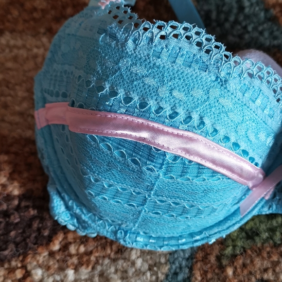 Rene Rofe Lace Blue Bra - Picture 6 of 15